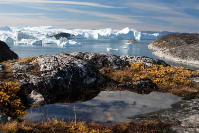 Glacier at Ilullisatt with Reflection