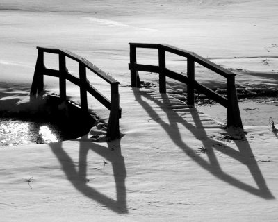 Winter Bridge and Shadows
