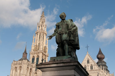 Rubens monument and dome, Antwerp, Belgium