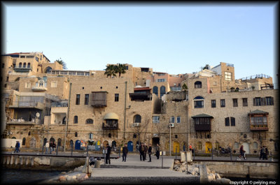 Shops and homes by the Jaffa coast