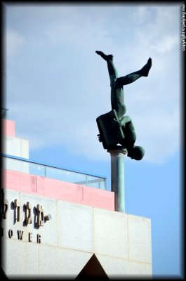 Statue on hotel, Tel Aviv
