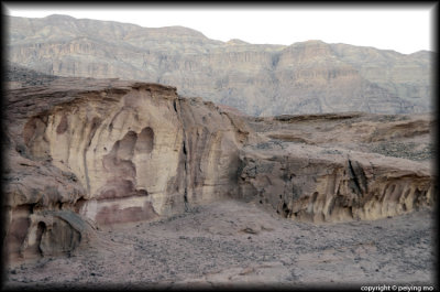 The rocks are heavily worn by the desert, Timna Park