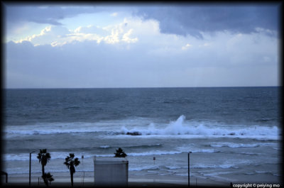 Storm coming in at Tel Aviv Beach