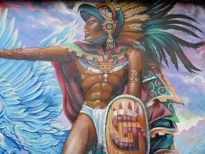 San Diego mural on Mexican restaurant 