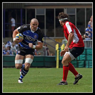 Carl Fearns on the charge 