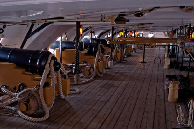 On the gun deck
