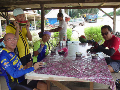 Cendol & watermelon at Sungai Ara