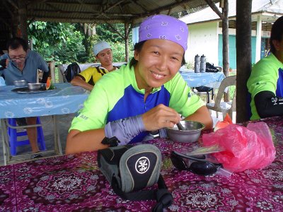 Jennifer in cendol heaven