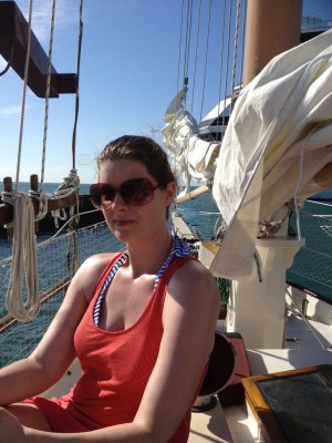On the sailboat
