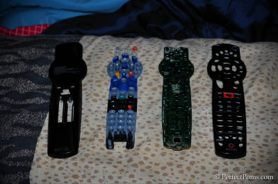 aaaaaack - the pups peed on my remote control !