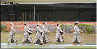 Female Recruits On Their Way To Classes