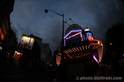 Fisheye: Late in the evening in Paris, France