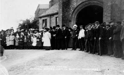 1908 July 11th - Waiting on the arrival of General Booth's visit to Burton on Trent Workhouse
