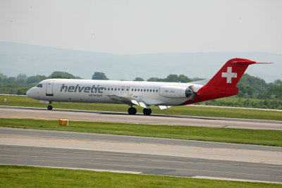 Helvetic Airways (HB-JVC) Fokker 100 @ Manchester