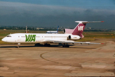Air Via (LZ-MIR) Tupolov Tu 154 @ Birmingham