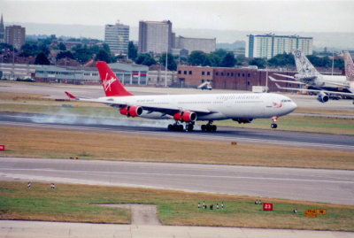 Virgin Atlantic (G-VFLY) Airbus A340 @ Heathrow