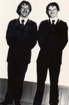 1975 - August 31st - John & Drew McCombe relaxing between meetings (Both now Officers)