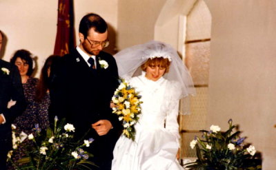 1986 February 15th - Edward & Caroline Whittaker Wedding - Just Married @ Burton Citadel