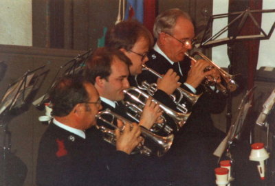 1990 (09) Burton Citadel Band Centenary - Bandsmen Gordon Hughes; Derek Burnham; Kevin Stokes & Gordon Driver