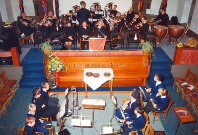 1990 (16) Burton Citadel Band Centenary with YP Band in front