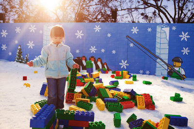 Legos on the snow