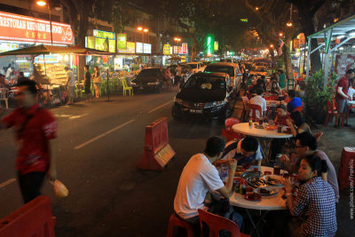 Food street in Kuala Lumpur