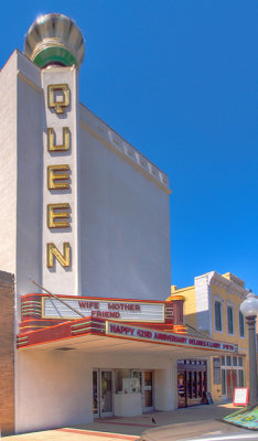 This picture taken in Sept 2012 shows the restored facade of the Queen.  