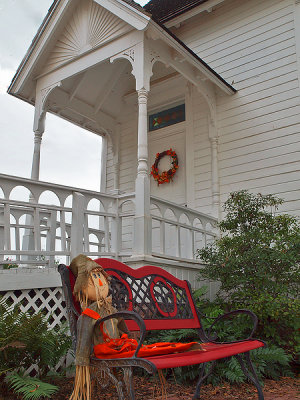 The garden entrance to the Bastrop church