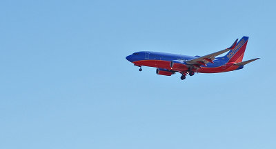 Southwest airliner on final approach