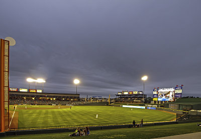 Dell Diamond, home of the Round Rock Express,  AAA affiliate of the Texas Rangers