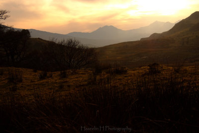 Snowdon Horseshoe from Capel Curig; from behind Joe Brown's shop