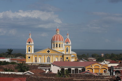 Cathedral with Lake Nicaragua in background