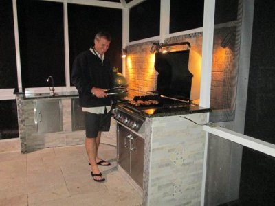 Jeff at the grill station