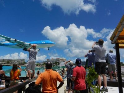 This was the biggest plane of the day at St. Maarten