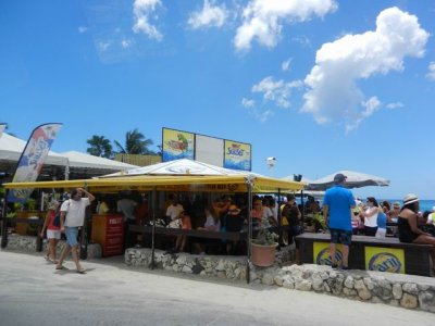 Sunset beach ladies bar at St. Maarten