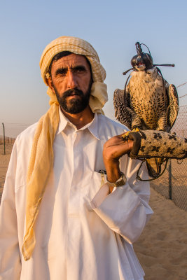 Proud of his falcon