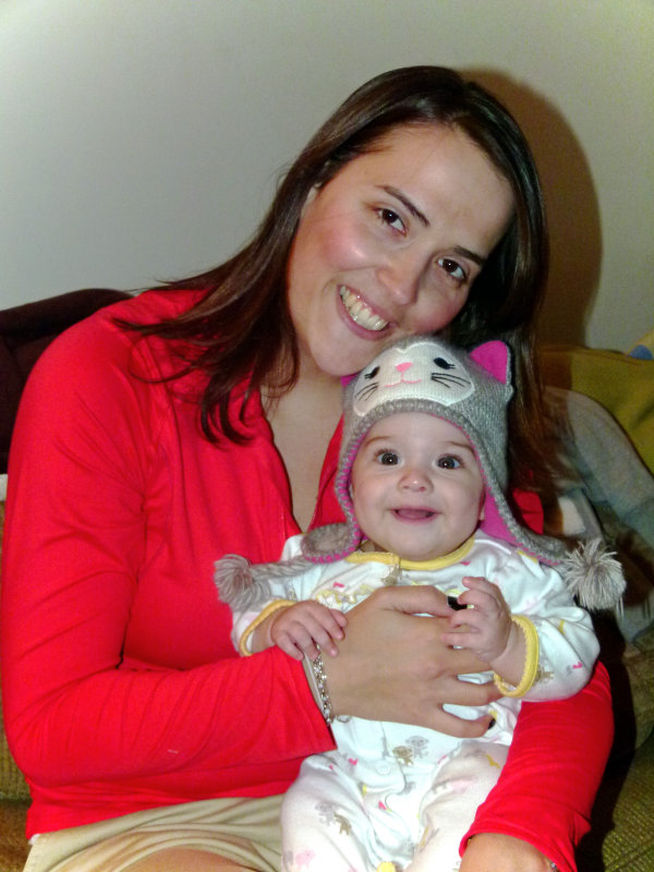 Happy mom and baby at 4 months old