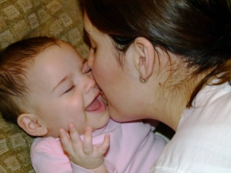 Mom and baby cuddle time