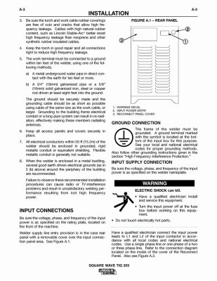 User Manual - Lincoln Square Wave Tig 355 - Page 11