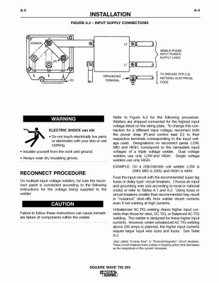 User Manual - Lincoln Square Wave Tig 355 - Page 12