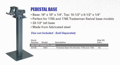 Wilton Pedestal Base - Sample Photo