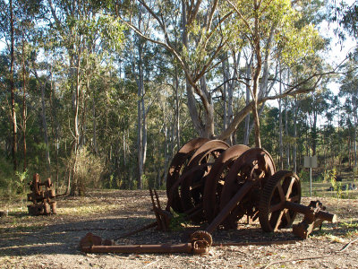 Rusting machinery in the bush