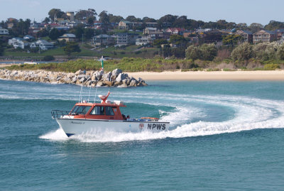 Boat leaving Narooma