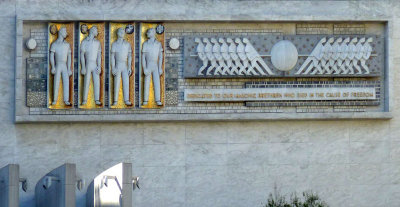 Sculptured mural on Masons Grand Lodge