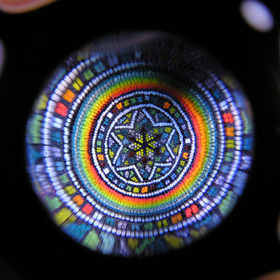 Closeup of the window and RR disc, backlit.