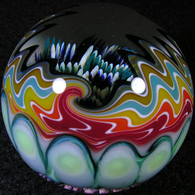 One of Marni's implosion opals is on the other side, and Rick's wigwags tie it all together.