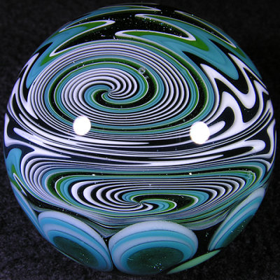 Separate sections are brought together nicely, with some sweet sparkle glass!
