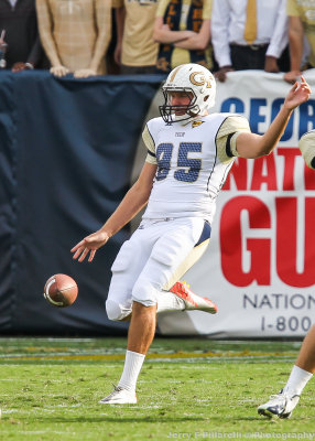 GT P Ryan Rodwell delivers a kick