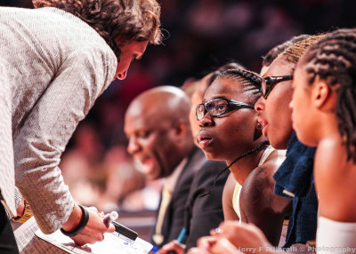 Georgia Tech G Jackson takes instructions from Coach Joseph