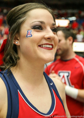 Wildcats Cheerleader celebrates after the victory